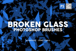 30 Broken Glass Photoshop Brushes 1