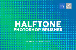 30 Halftone Gradients Photoshop Stamp Br and 30 Brushes: Enhancing Your Digital Artwork with High-Resolution Textures