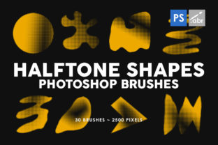 30 Halftone Shapes Photoshop Stamp Brush: A Versatile Tool for Creative Projects