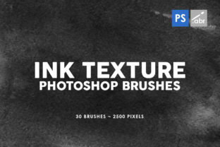 30 Ink Texture Photoshop Brushes