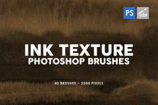 30 Ink Texture Photoshop Brushes