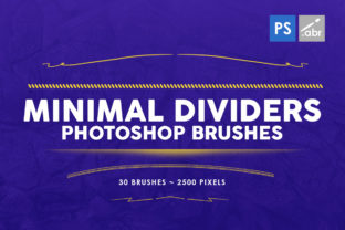 30 Minimal Dividers Photoshop Brushes and 30 Brushes Inside