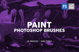 30 Paint Texture Photoshop Brushes 3