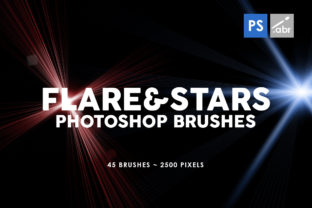 45 Lens Flares Stars Photoshop Brushes and 45 Brushes Inside