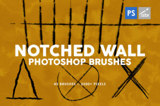 45 Notched Wall Photoshop Stamp Brushes