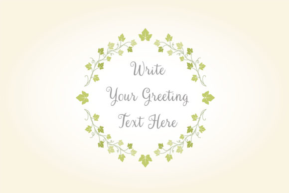 Beauty Floral Vine Leaves Greeting Logo: A Versatile Design Element for Creative Projects