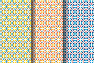 Colorful Geometric Pattern Design Cards