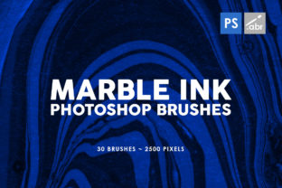 Enhance Your Photoshop Projects with 30 Marble Ink Photoshop Stamp Brushes 3