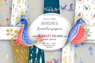 Folk Art Birdies: A Creative Resource for Digital and Traditional Design Projects