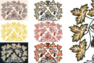 Leaf Vintage Retro Engraved Design Elements