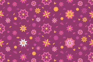 Lotus Flower Seamless Pattern Background