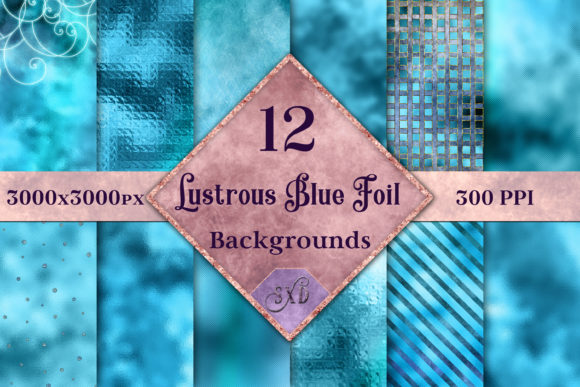 Lustrous Blue Foil Backgrounds