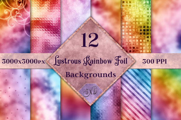 Lustrous Rainbow Foil Backgrounds