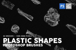 Plastic Shapes Photoshop Stamp Brushes