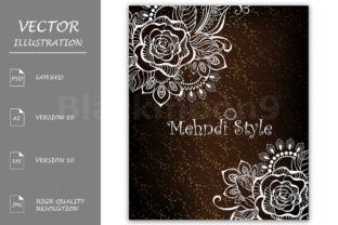 Rose Painted White Henna Design
