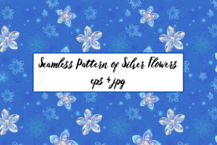 Seamless Pattern of Silver Flowers: A Versatile Design Asset